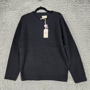Civil Society Sweater Mens Large Black Long Sleeve Crew Neck Pullover *NWT*